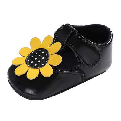 

Toddler Girl Sunflower Flower Leopard Newborn Anti-slip Baby Shoes