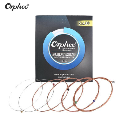 

Orphee SA39 Acoustic Folk Guitar String 6pcsSet012-053 Hexagonal Steel Core 90 10 Copper Alloy Wire Wound Medium Tension