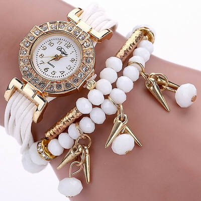 

DUOYA D052 Women Ladies Beaded Analog Quartz Bracelet Wrist Watch