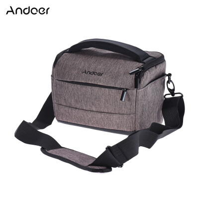 

Andoer Cuboid-shaped DSLR Camera Shoulder Bag Portable Fashion Polyester Camera Case for 1 Camera 2 Lenses&Small Accessories f