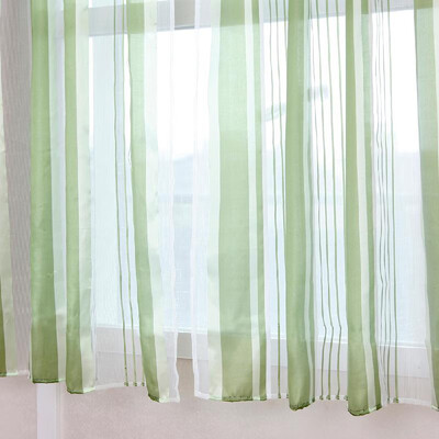 

Window Curtain Modern Striped Sheer Curtain Vertical Window Screening Window Rod Pocket Curtain Panel for Living Room Bedroom Dini