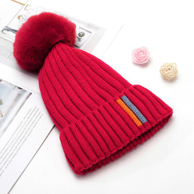 

Tailored Fashion Womens Winter Collar Plus Wild Thick knit Warm Hat