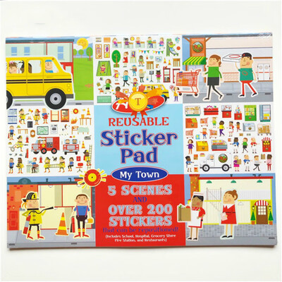 

Kid Scene Electrostatic Sticker Childrens Electrostatic Sticker Book Repeatable Sticker toy gift