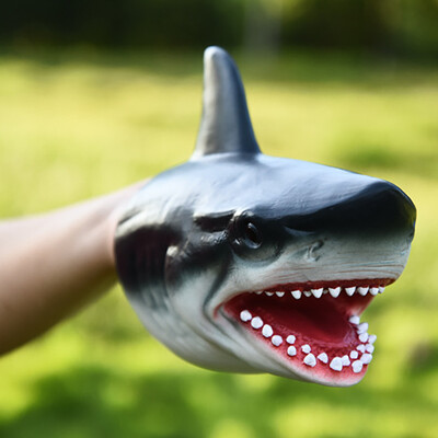 

〖Follure〗Animal Hand Puppets Role Play Realistic Animal Head Gloves Soft Toy for Children