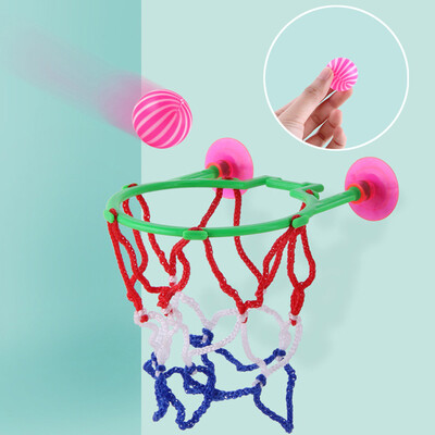 

〖Follure〗Kids Adults Portable Suction Cup Mini Toy Basketball Hoop Net Ball Pump Play Set