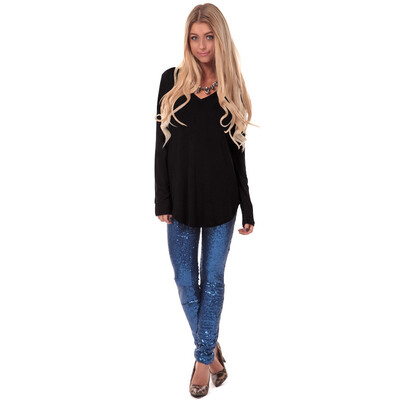 

Nomeni Women Long Sleeve T Shirt Tunic Tops Plain Casual Basic Blouse Shirts Tees Top