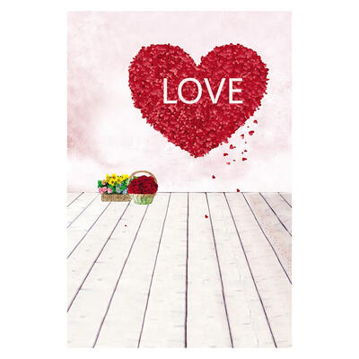 

Valentines Day Love Printed Digital Photography Background Cloth Backdrops