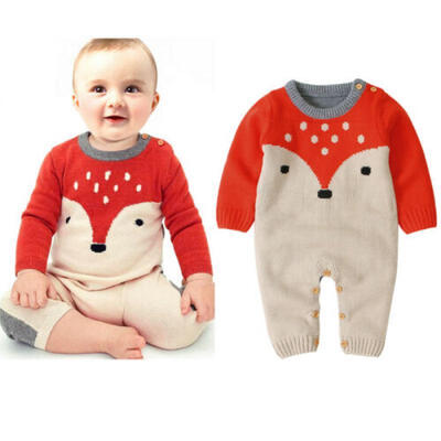 

Newborn Baby Boy Girl Knit Romper Long Sleeve Sweater Jumpsuit Warm Clothes