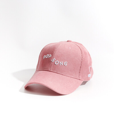 

Fallwinter new hat female letters embroidered corduroy baseball cap Korean student lovers fashion Cap male tide