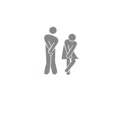 

Gobestart Removable Cute Man Woman Washroom Toilet WC Sticker Family DIY Decor