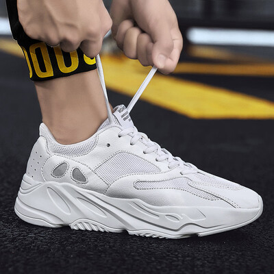 

Mens shoes tide shoes autumn white white wild mesh breathable Korean version of the trend of sports&leisure old summer