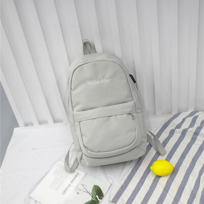 

Tailored Student Canvas Backpack Large Capacity Backpack USB Bag Travel Bag Computer Bags