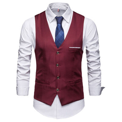 

Mens Suit Vest Formal Business Wedding Party Tuxedo Waistcoat Jacket Coat Top