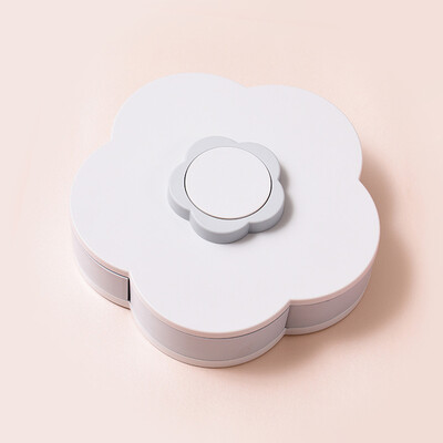 

Toponeto Plum Type Five Grid Snacks Dried Fruits Petal-shaped Rotary Switch Storage Box