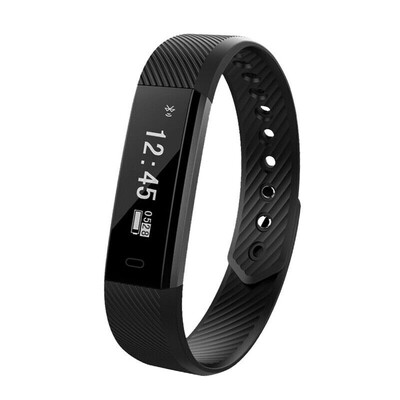 

ID115HR Bluetooth Heart Rate Monitor Smart Bracelet Fitness Tracker Step Counter Wristban