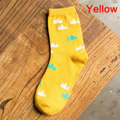 

Women Girls Cartoon Egg Cloud Dog Paw Print Elastic Autumn Winter Soft Socks
