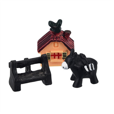 

Siaonvr Mini Creative Resin Ornaments Animal Three Piece Crafts Furnishing