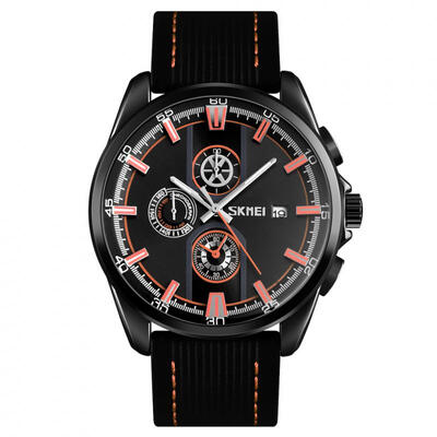 

SKMEI 9181 Quartz Wristwatch Water Resistant Sports Watch With Leather Strap For Men