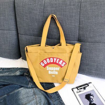 

Korean version single-shoulder bag handheld canvas bag with large capacity