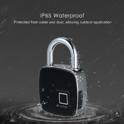 

USB Rechargeable Smart Keyless Fingerprint Lock IP65 Waterproof Anti-Theft Security Padlock Door Luggage Case Lock