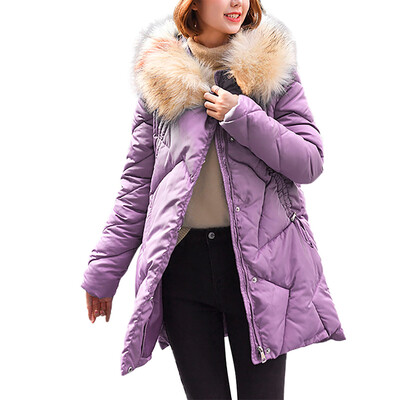 

Toponeto Women Winter Warm Coat Hooded Thick Warm Loose Jacket Long Overcoat