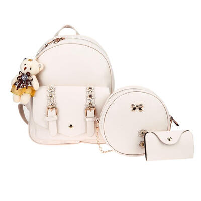 

3pcs Autumn Winter Women Flower Backpack Messenger Bag Shoulder Bag Set