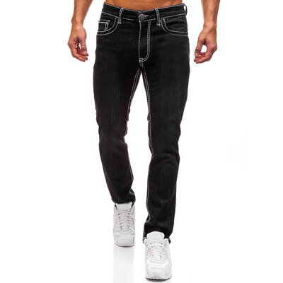 

Gobestart Fashion Mens Casual Solid Pocket Jeans Destroyed Denim Full-Length Pants