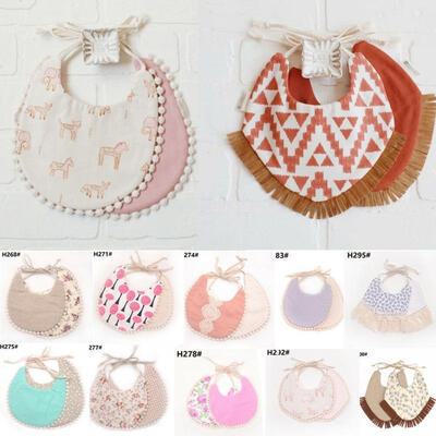 

1 Pc Girls Boys Baby Bibs Waterproof Towel Kids Toddler Baby Scarf Dinner Feeding Double-deck Cute Bibs