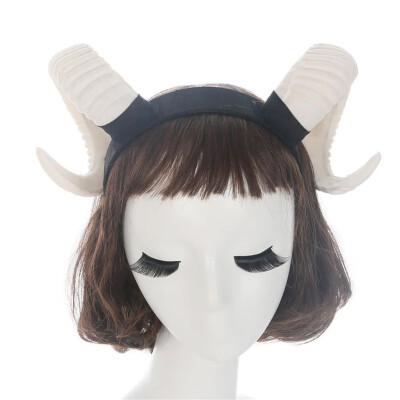 

Demon Of Evil Horn Cosplay Headdresses Sheep Horns Handmade Gothic Headband Halloween Prop Hairband