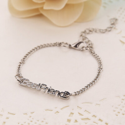 

Newest Unisex Fashion Letters Friendship Chain Bracelet Jewelry Gifts for Best Friend