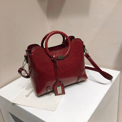 

Tailored Fashion Lady Vintage Ring Tote Bag Wild Solid Color Shoulder Bag Messenger Bag
