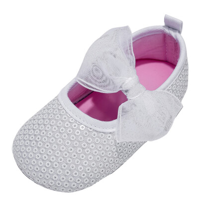 

Infant Baby Boys Girl Paillette Bowknot Shoes Soft Sole Anti-slip Sneakers