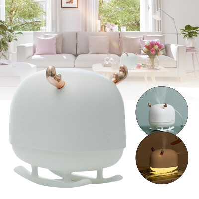 

Sothing 260ML Mini Air Humidifier Household Mist Maker Sleigh Deer Shaped USB Charging Port Powered Living Room Bedroom Night Ligh