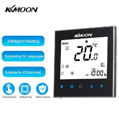 

KKmoon Digital Water Heating Thermostat with WiFi Connection & Voice Control Energy Saving AC 95-240V 5A Touching Screen LCD Displ