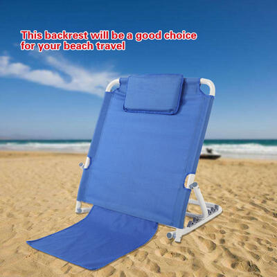 

Greensen Portable Folding Adjustable Stainless Steel Disability Backrest Bed Support Beach Travel Lounge