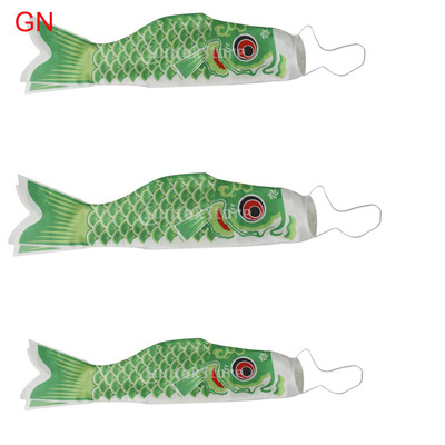

Toponeto 3PCS Japanese Carp Windsock Streamer Fish Flag Kite Home Outdoors Hanging Decoration