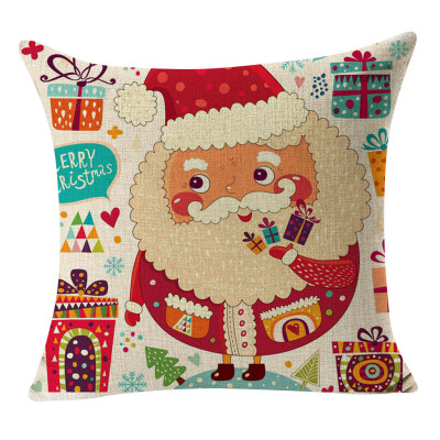 

Tailored Christmas Pillow Cover Linen Pillowcases Decorative Home Decoration 45x45cm