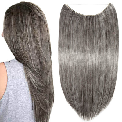 

Miracle Translucent Invisible Wire Fish Line on Clip in Hair Extensions 20-24 Inch Straight Wavy Curly Synthetic Hairpieces