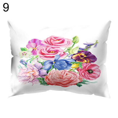 

Flower Peony Rose Pillow Case Cushion Cover Sofa Bed Car Cafe Office Decoration