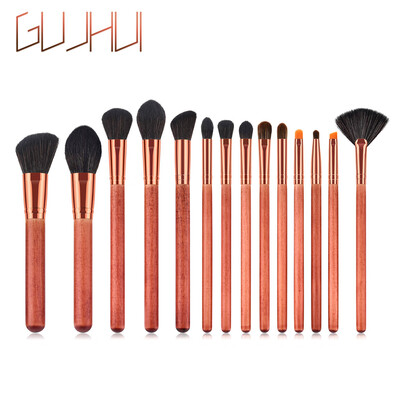 

〖Follure〗14PCS Red Wooden Cosmetic Makeup Brush Foundation Powder Eyeshadow Brush