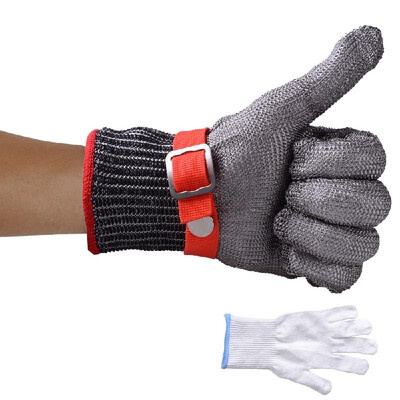 

Cut Resistant Gloves Stainless Steel Wire Level 5 Protection Cutting Gloves Safety Work Anti-Cutting Gloves for Puncture Kitchen G