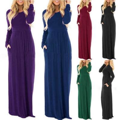 

CA Womens Boho Casual Long Maxi Evening Party Cocktail Beach Dress Sundress