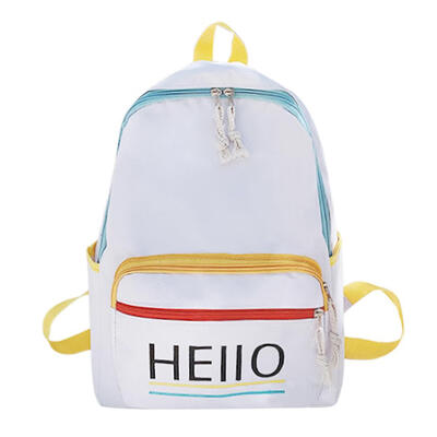 

Large Capacity Backpacks Women Canvas Letter Print Shoulder School Bags