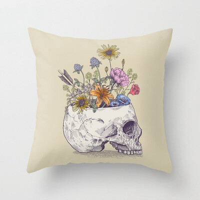 

Skull Linen Pillowcase Home Sofa Decoration A Variety Of Styles Optional