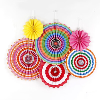 

FUNNYBUNNY Paper Fan Flower Decoration Background Wall Diy Mall Shop Opening Background Layout Birthday Party Decor Supplies