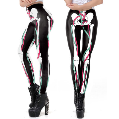 

Tailored Women Casual Happy Halloween Skull Leggings Skinny Stretchy Pencil Pants