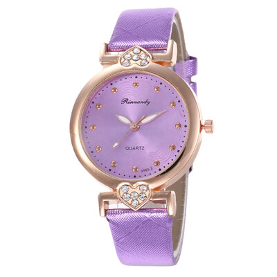 

Summer popular peach heart diamond fashion wild ladies watch simple student watch
