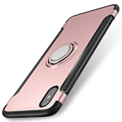 

Phone Case Magnetic Car Holder For iPhone x 78 Plus Cases 360 Rotating Finger Ring Phone Cover