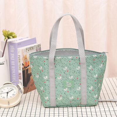 

2018 New Style Fashion Print Portable Thicken Picnic Bag Pouch Insulated Thermal Cooler Lunch Box Tote