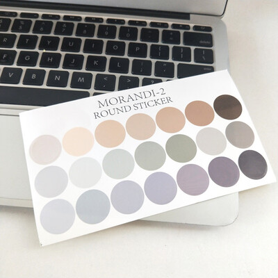 

〖Follure〗Morandi Color Sticker Diameter 20mm Round Sticker For Distinguishing Or DecorX10